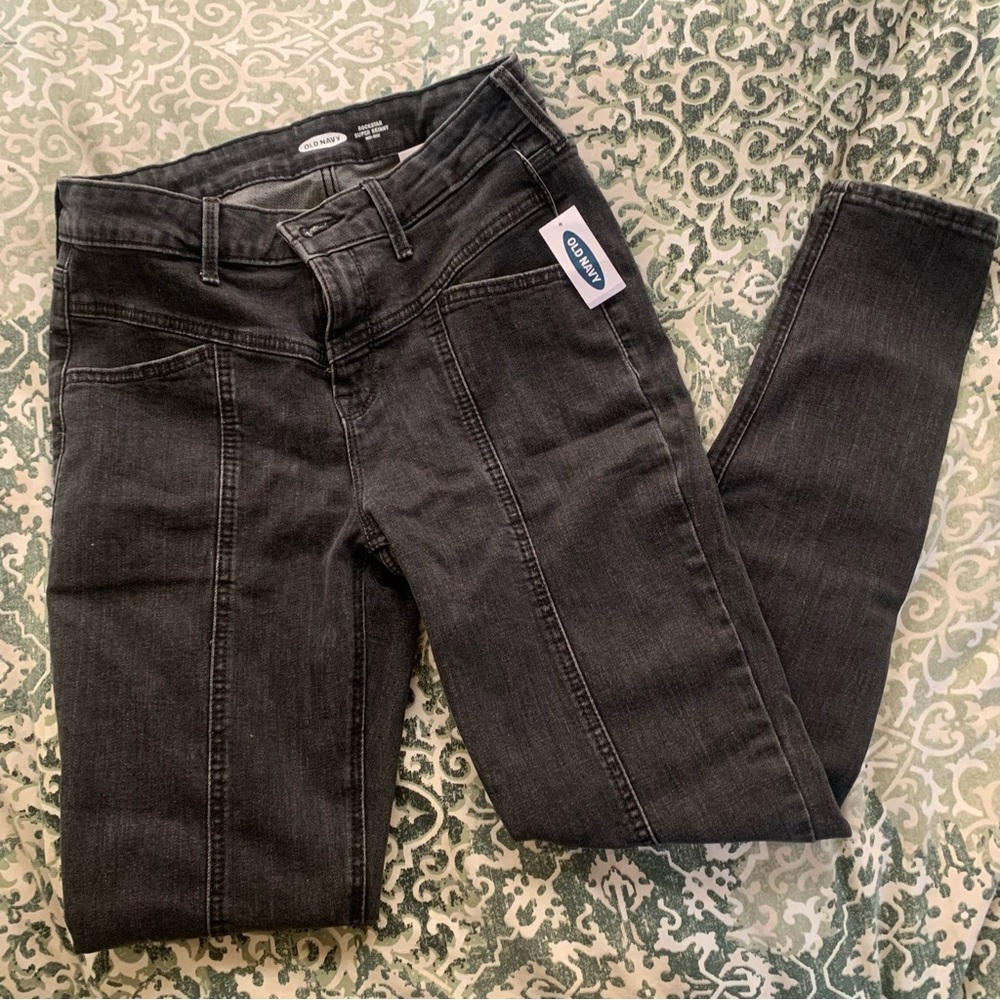 Black Rockstar Seamed Skinny Jeans